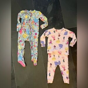Disney Princess Kids Pajama Set of 2 Gap Organic Cotton and Posh Peanut 6-12mo